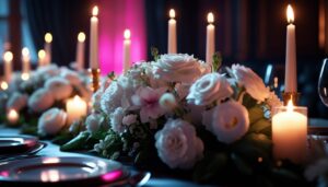 A luxury private dining table set for an executive dinner