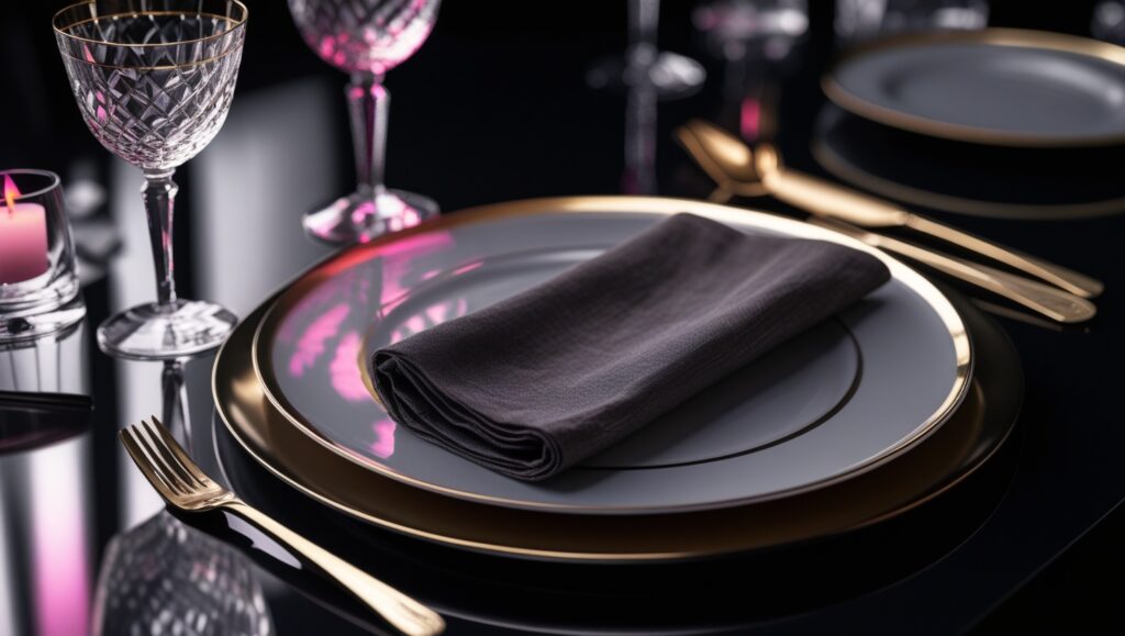 Executive place setting at a private dinner