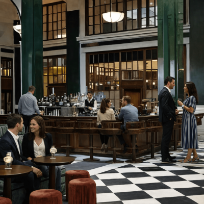 The Ned London Reception with executives and guests in